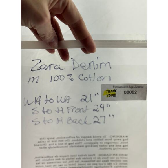 Zara Denim Basic Women’s Button Up Plaid Shirt - M - Picture 13 of 13